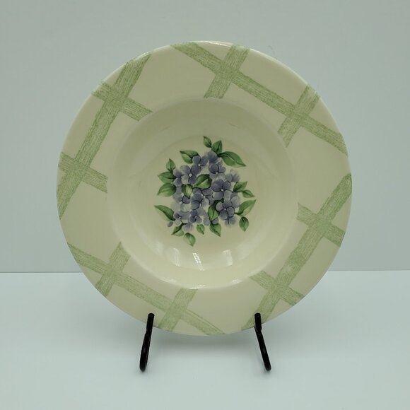 Pfaltzgraff Garden Party Rim Soup Bowls Garden Impressions Rimmed Pasta Bowls - Picture 2 of 6